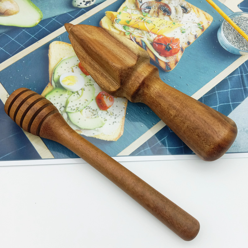 アカシアジューサー レモンジューサー キッチンツール 無垢材レモンコーン キッチンベーキング用品 無垢材絞り器|undefined