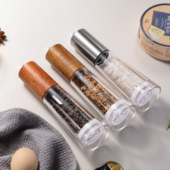 Home kitchen acrylic pepper grinder manual freshly ground pepper stainless steel grinding bottle seasoning bottle jar