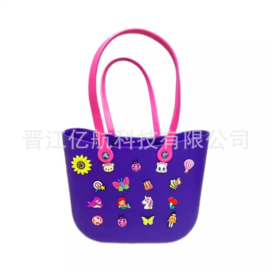 Bolsa de almacenamiento de playa redonda creativa multicolor agujero cesta bolsa EVA bolsa de mano gran precio