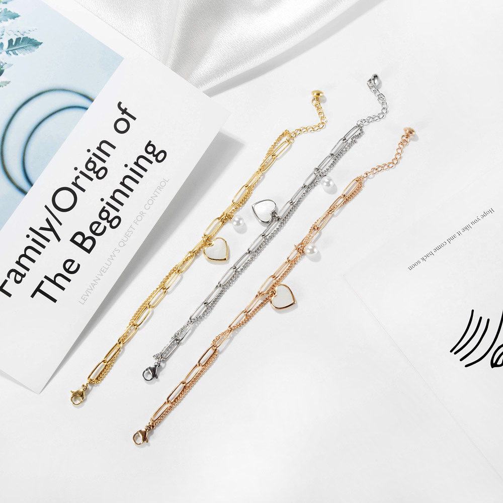 Bracelets Classification 304 Stainless Steel Chain Material PVD Coated Geometric Titanium Steel Waterproof Non Tarnish 304 Stainless Steel Bracelets