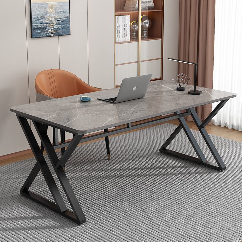 Slate Computer Desk, Italian-Style Home Desk, Simple Desk, Office Desk and Chair Set, Small Apartment Gaming Desk