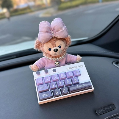 High-End Purple Color Temporary Parking Sign, Cute Shirley Rose Moving Car Number Plate, Multifunctional Car Interior Decoration (Nömrəli dayanma kartı) - purple-shirley-rose-stop-sign-sweet-face-style