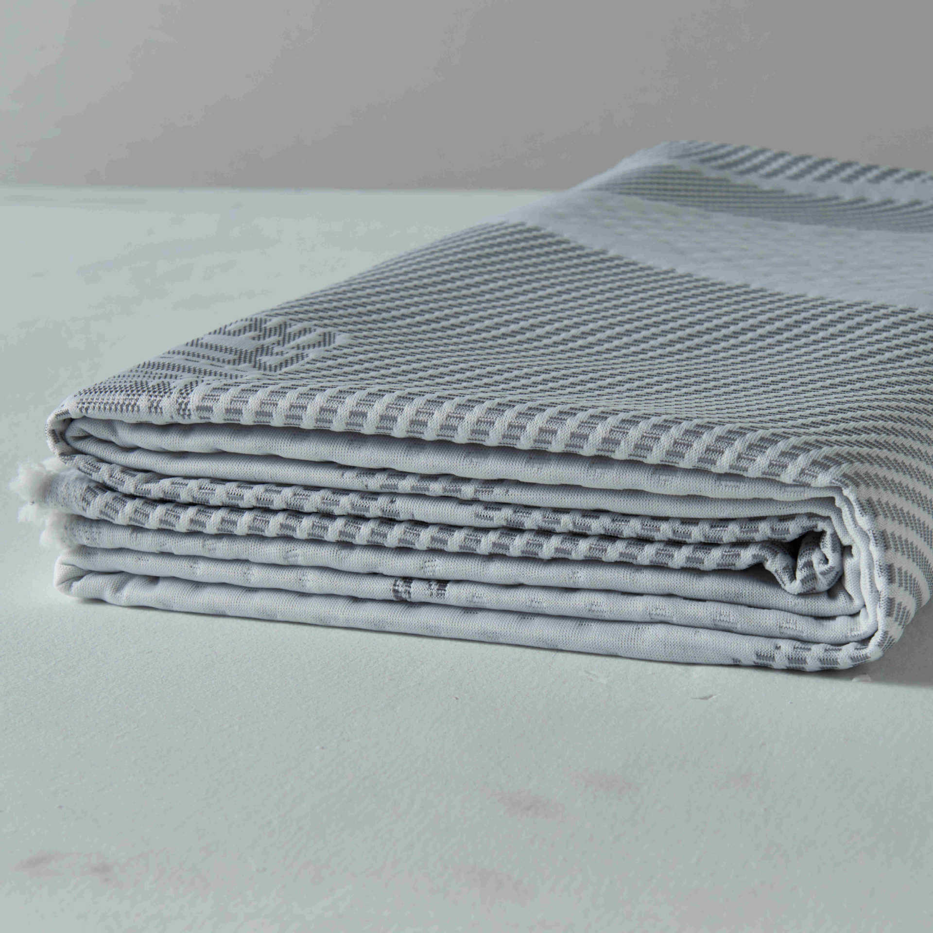 220 gramos gris claro unilateral tejido jacquard tela de colchón de tela de malla transpirable redonda