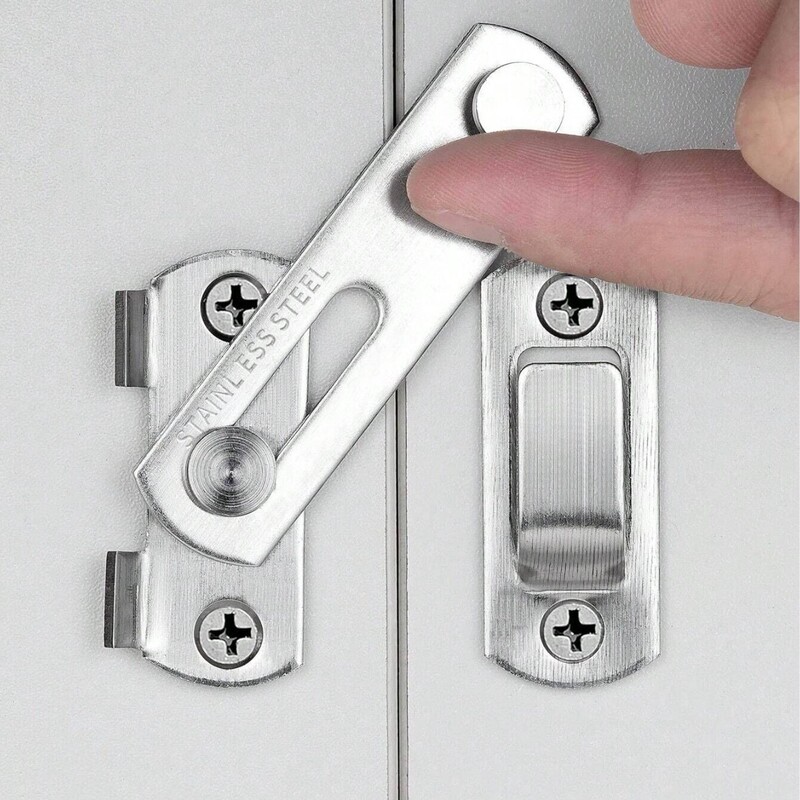ステンレス製ドアロックドアラッチトイレ現代ラッチペットケージ納屋ドア盗難防止シフトドアロック|undefined