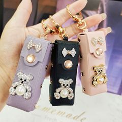 韓版時尚小香風迷你口紅包鑰匙扣掛件 包包裝飾掛飾 小眾廠家直銷