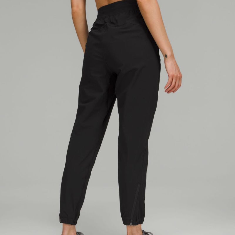 Lulu Zippered Jogger Pants for Women, Sporty Casual High-Waisted Quick-Drying Slimming Tapered Casual Versatile
