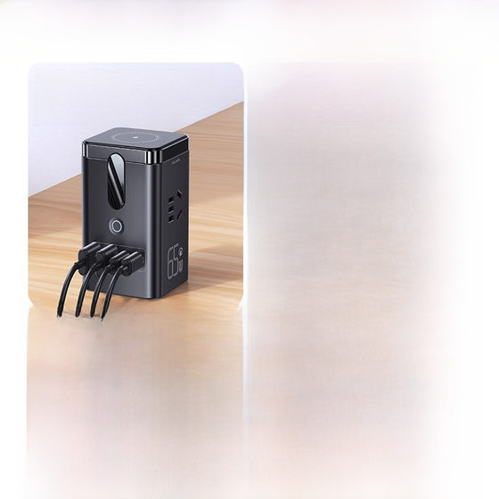 Pinsheng 65W Gallium Nitride Three-in-One Desktop Magnetic Charger Head PD Multi-USB Port Fast Charging Patch Board Notebook