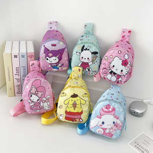 New Cartoon Children's Chest Bag, Cute Kindergarten School Bag, Fashionable Toddler Cross-Body Backpack, Snack Toy Shoulder Bag