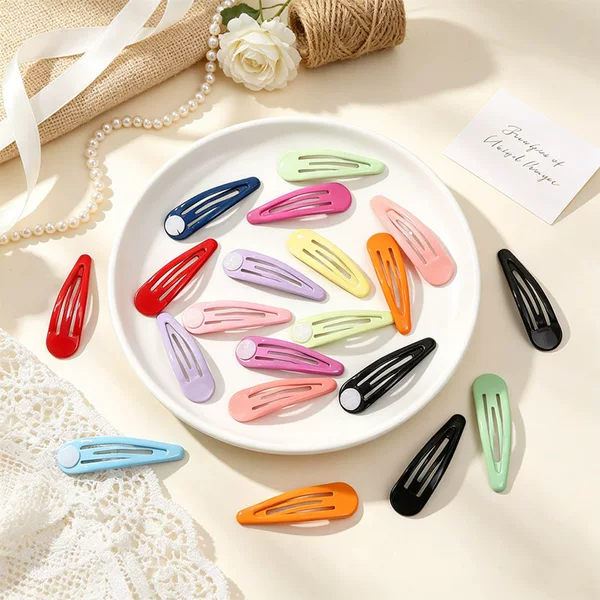 Candy-colored water drop clips, colorful hair clips with oil coating, hair clips with pads, bangs clips, Korean DIY hair accessories wholesale