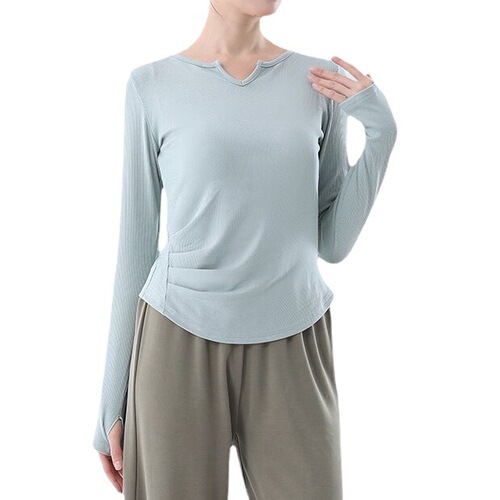 Modern dance practice clothing women's long-sleeved finger tops new Chinese dance classical body training dance clothing short-sleeved