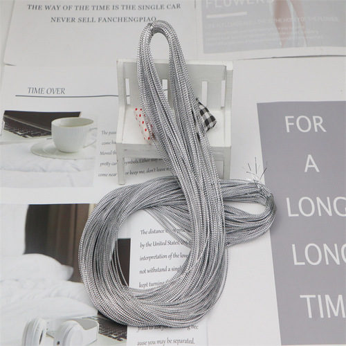 1mm gold wire rope silver wire rope pendant hanger lamp display paper card rope no elasticity rope 8 strands gold wire silver wire