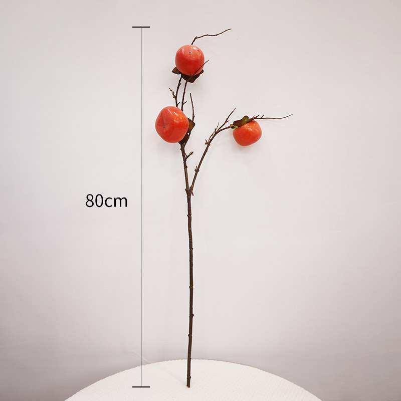 シミュレーション柿の正月の生け花の造花は客間の柿の果実の造花の枝を飾って花の芸の置物の卸売りを飾ります。|undefined
