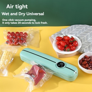 Cross-Border 25 Xia Xin Vacuum Sealing Machine Household Food Preservation Plastic Sealing Machine Wet and Dry Fully Automatic Kitchen Artifact