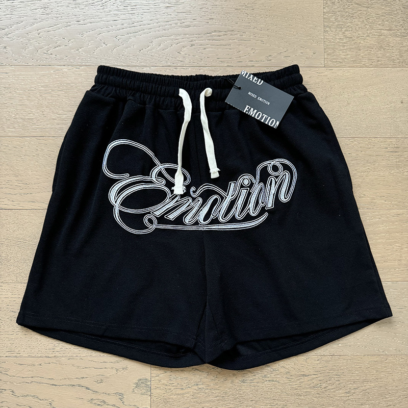 Tarjeta de marca de moda americana impresión de diamante caliente pareja de moda adolescente de verano chaqueta de manga corta camiseta