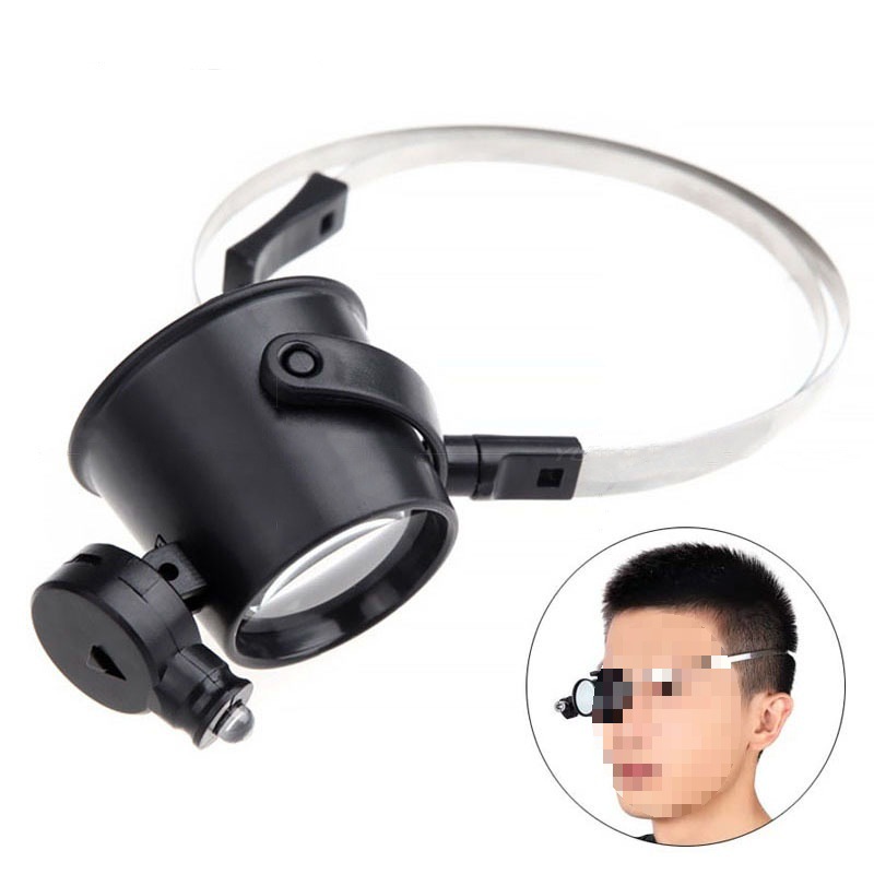 修表20倍夹眼带led灯放大镜高清手表珠宝玉石鉴定便携目寸镜