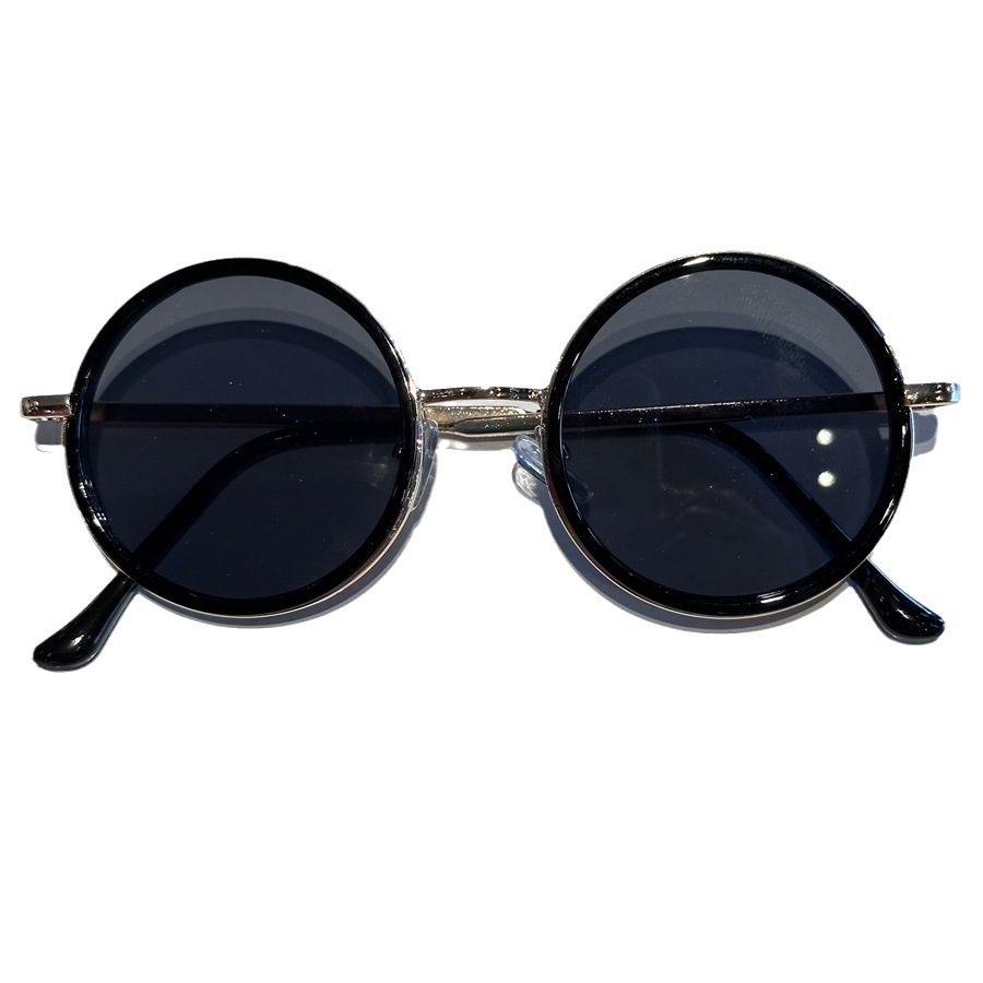 レトロな円枠子供サングラス男女宝写真凹形ファッションサングラス潮クール旅行日焼け止めサングラス