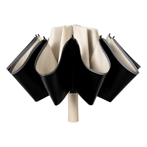 Fully automatic large umbrella, enlarged, thickened and reinforced, men's folding heavy rain special sunshade umbrella for boys
