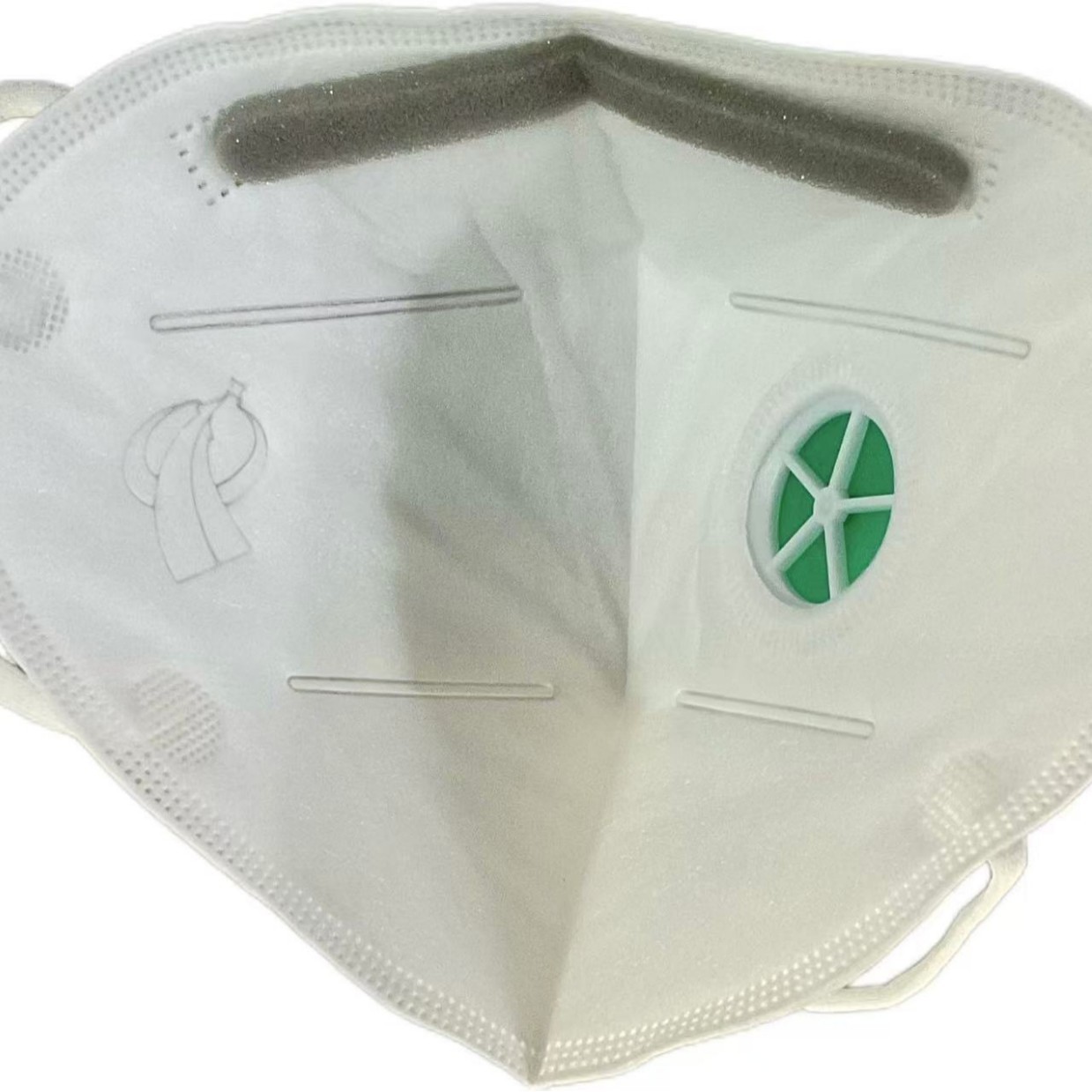 白色防护口罩，呼气阀设计，透气不憋闷，安心且防尘舒适呼吸阀