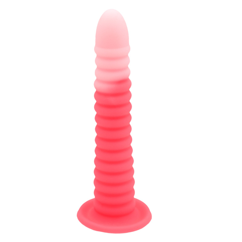 Liquid Silicone Anal Plug with Suction Cup, Textured Large Size, Manual Prostate Toy — detail image 14