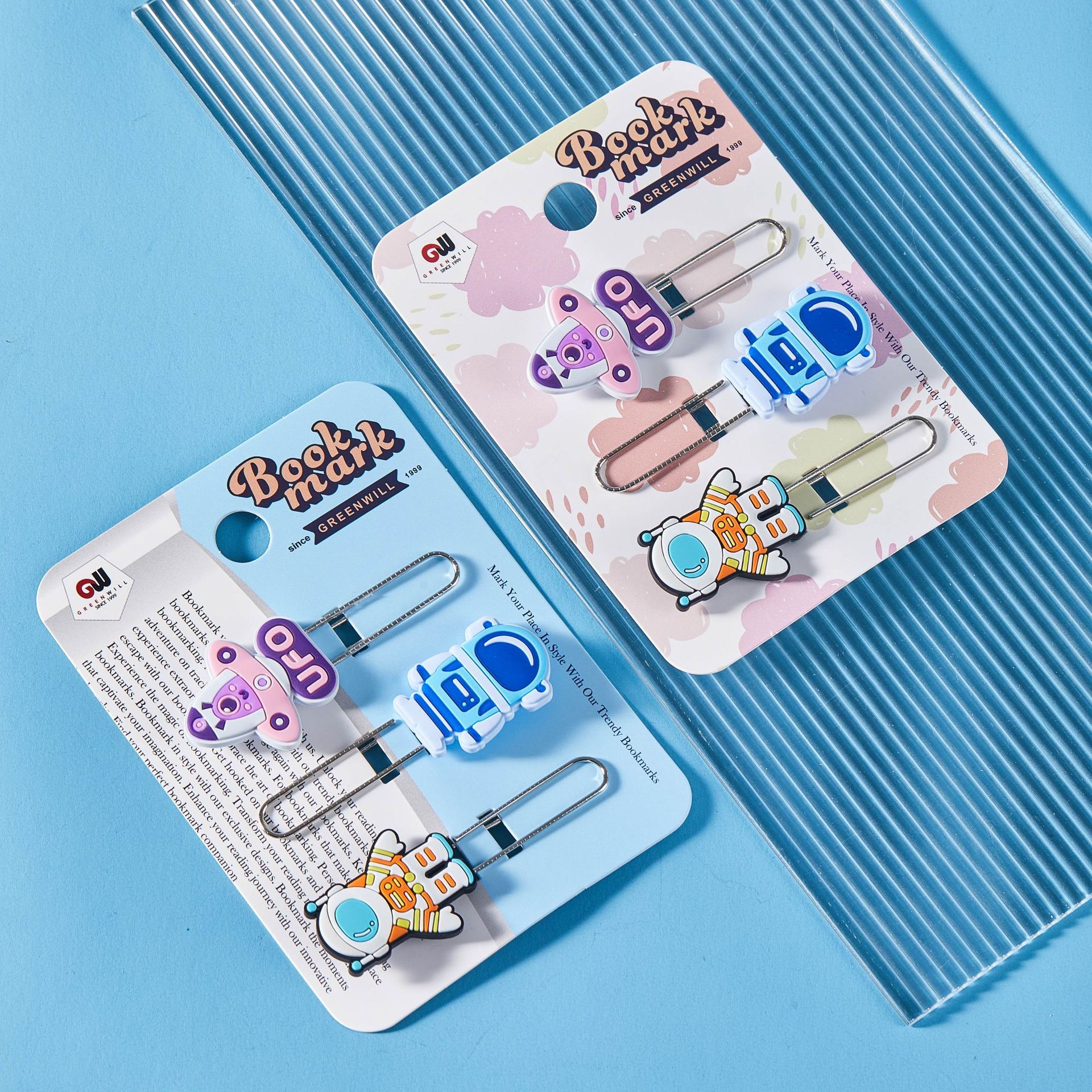 marcadores creativos lindos astronautas clips marcadores dibujos animados muñecas canción pin estudiantes papelería de oficina regalos