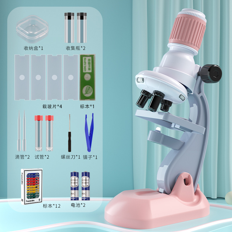 핑크 현미경 하이 엔드 버전 + 12 표본