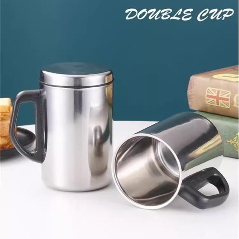 Taza de regalo de aislamiento térmico de doble capa de acero inoxidable directo de fábrica sin red Four Seasons taza de doble capa