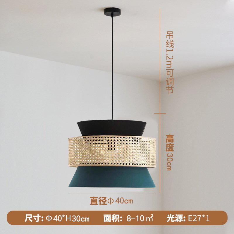 Nuevo estilo chino hotel japonés retro comedor dormitorio sala de estar de alojamiento bar de té de caña lámparas zen candelabros