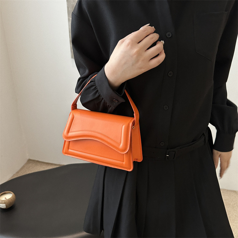 Bolso de color sólido casual de la calle 2024 nuevo bolso de mano casual nuevo bolso cuadrado pequeño simple de moda mujer