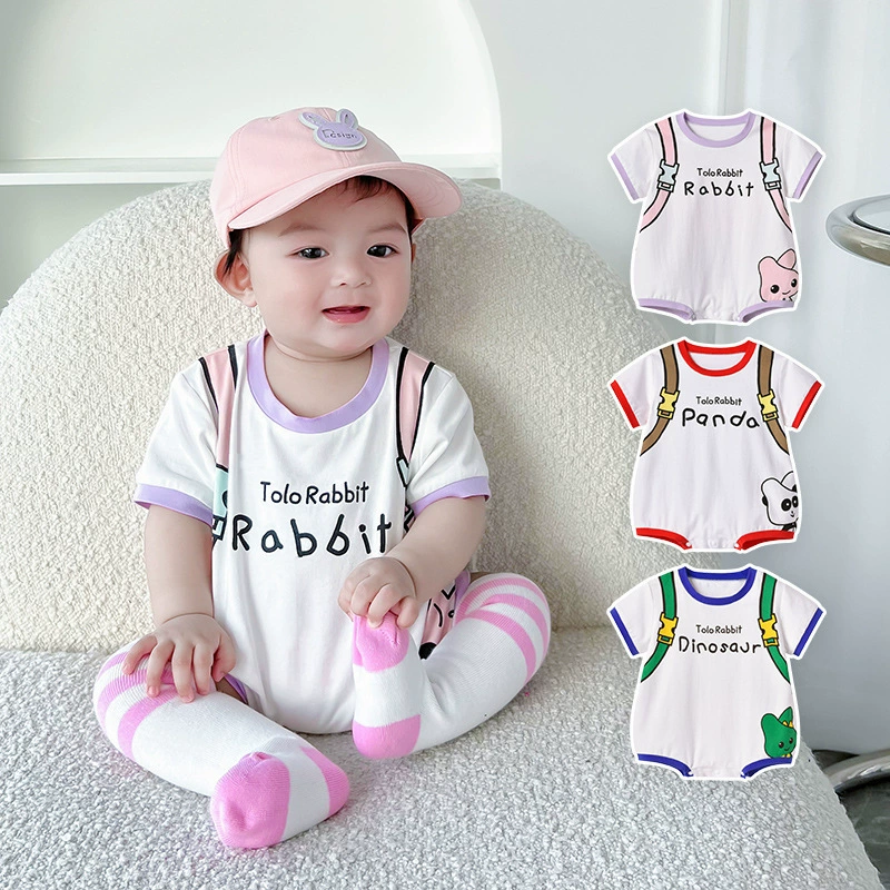 Летний милый бодикринг для выхода, 0–3 лет, с коротким рукавом