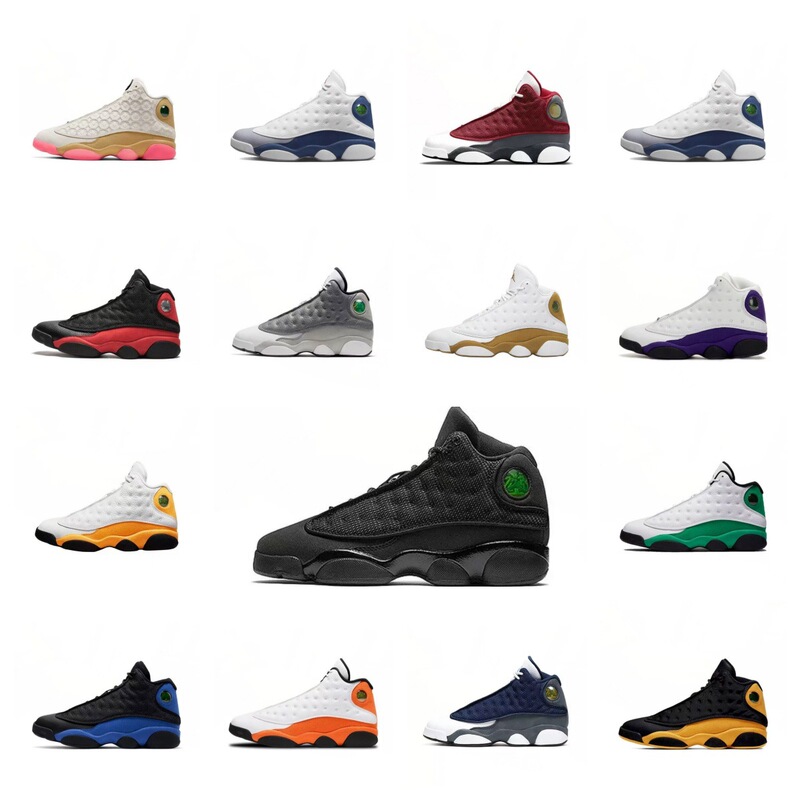 Cross-border Putian shoes AJ13 foreign trade black and white panda company-grade high-top Jordan 13 white, blue, white, gray, red basketball shoes for men and women Cross-border Putian shoes AJ13 foreign trade black and white panda company-grade high-top Jordan 13 white, blue, white, gray, red basketball shoes for men and women