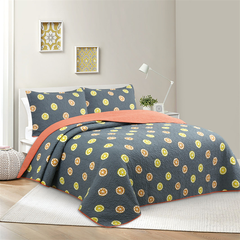 Quilted Bedding Set - Pure Cotton Embroidered Summer Quilt_voghion.com