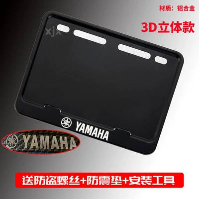 Nömrə qabı – Plate Frame Matte Black License - yamaha3d-stereo-logo-includes-shockproof-cotton-screws-installation-tools