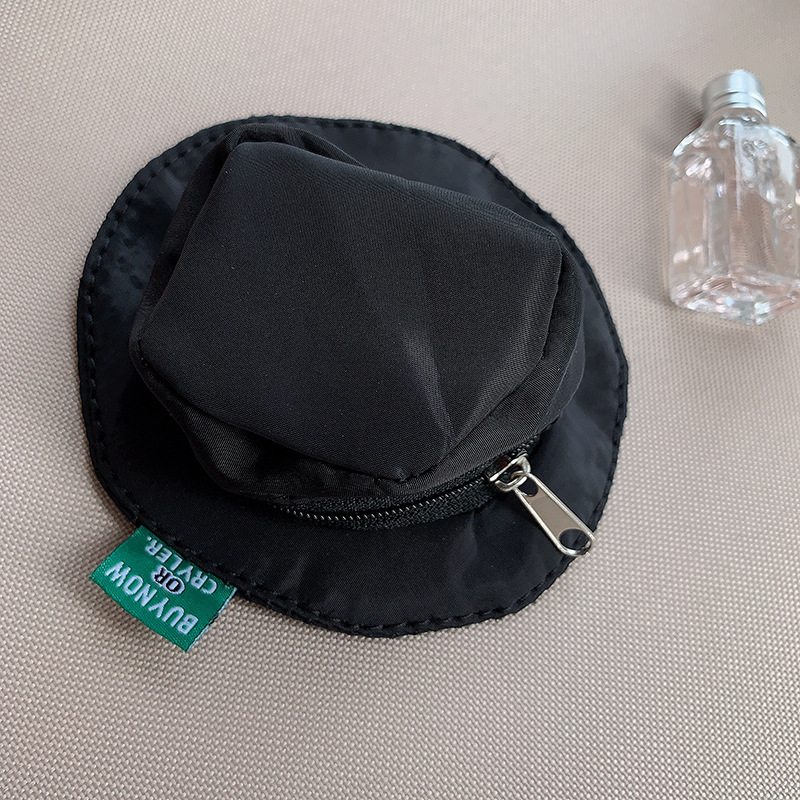 可爱迷你包蘑菇零钱包耳机包便携挂钩收纳零钱小书包手机挂件短绳|undefined