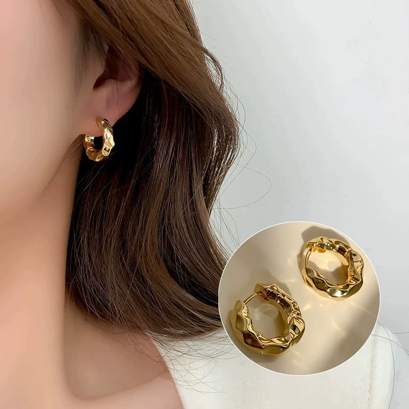 Drop Earrings, Minimal Universal Design, Copper Base with Silver Plating, Lightweight 6 g