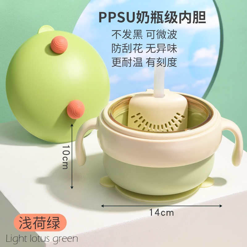 Baby Food Bowl Ppsu Liner Water-Filled Insulation Bowl 316 Stainless Steel Baby Rice Flour Paste Bowl Kidsren's Tableware