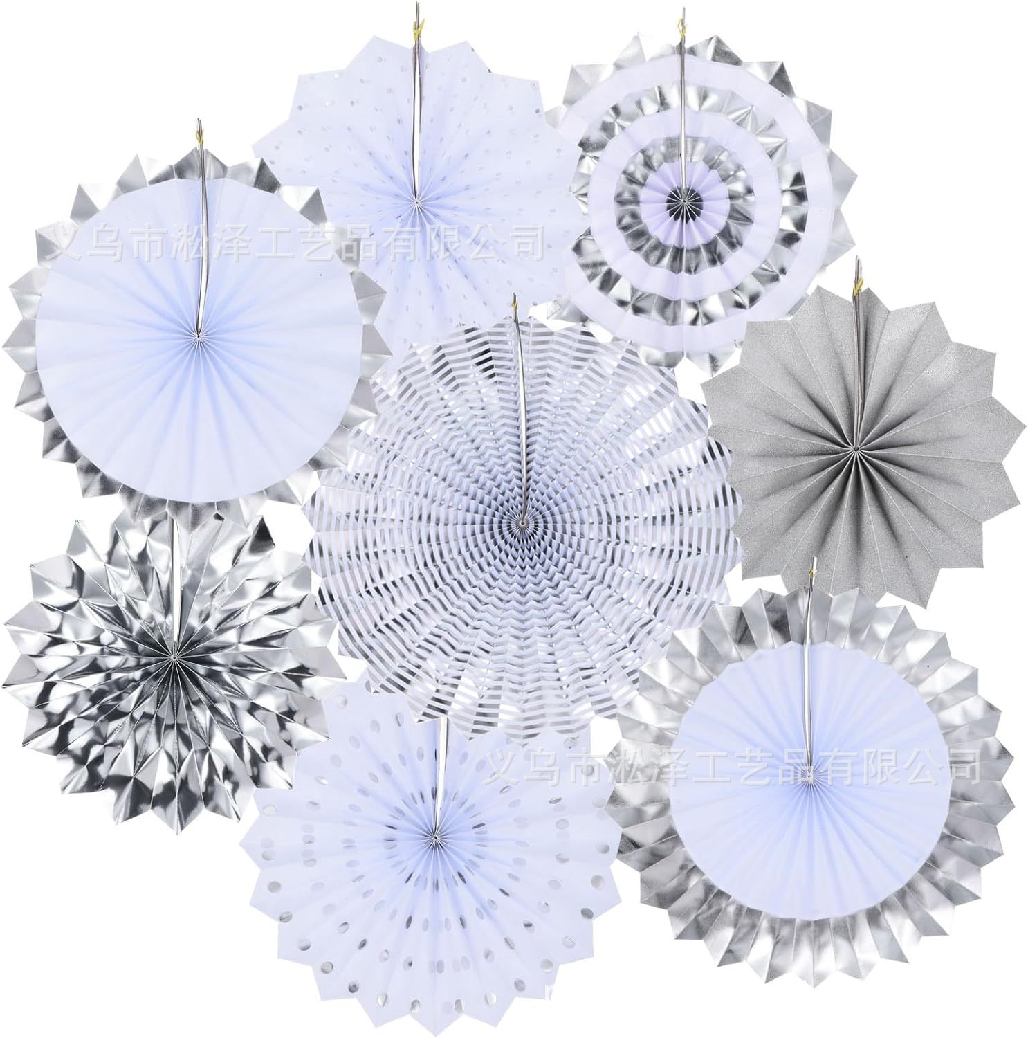 6 un conjunto de ventilador de papel redondo de origami flores festivas decoración de ventanas de bodas de cumpleaños pared de fondo DIY set