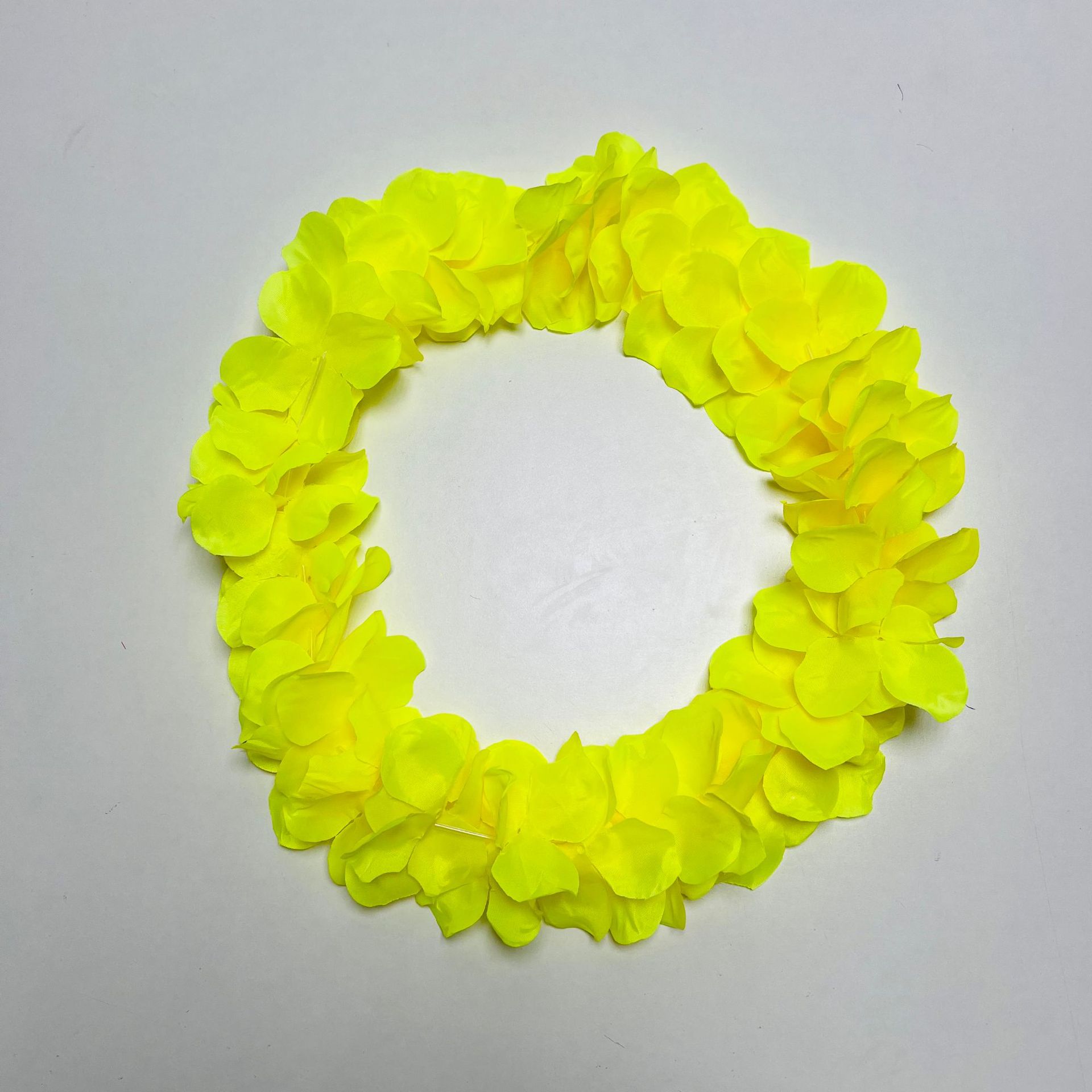 Nuevo espectáculo de danza de fiesta transfronteriza guirnalda de 11 cm de tela de poliéster hawaiana guirnalda de color de cuello de flor artificial