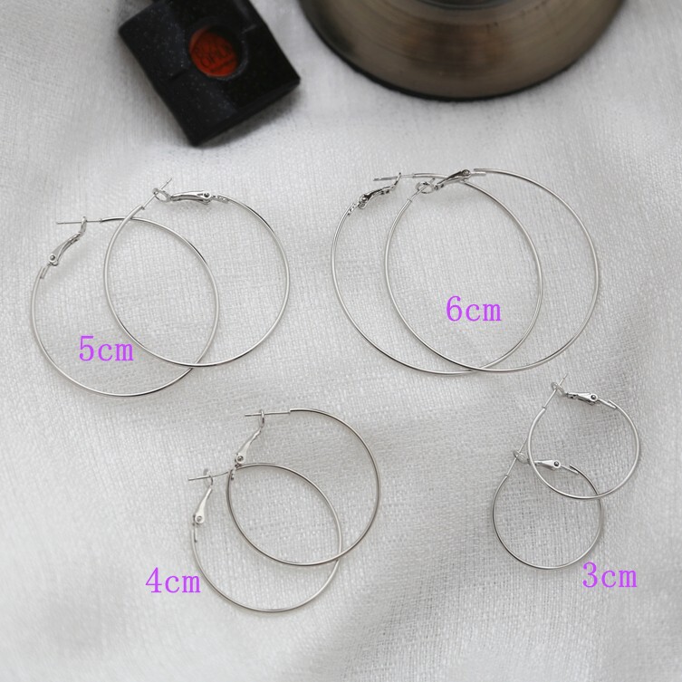 New Retention 925 Silver Needle Gold silver Light Thin Circle Large Ear Ring Women's Elegant All-match Earrings