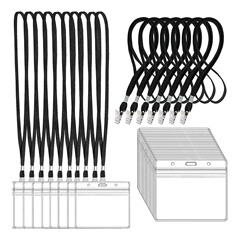 Amazon AMAZON cross-border best-selling neckband ID lanyard with clip waterproof card holder