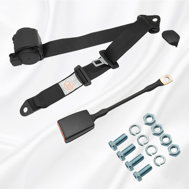 Automated three-point universal seatbelt for cars, buses, and trucks with automatic retractable emergency locking safety belt 3C