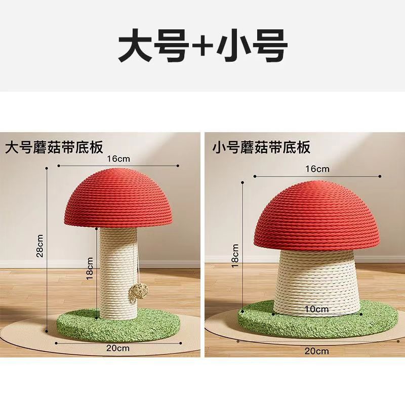 큰 버섯과 작은 버섯 세트