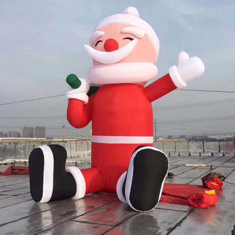 Navidad transfronteriza modelo de aire luminoso inflable Papá Noel muñeco de nieve árbol modelo de aire decoración de patio accesorios