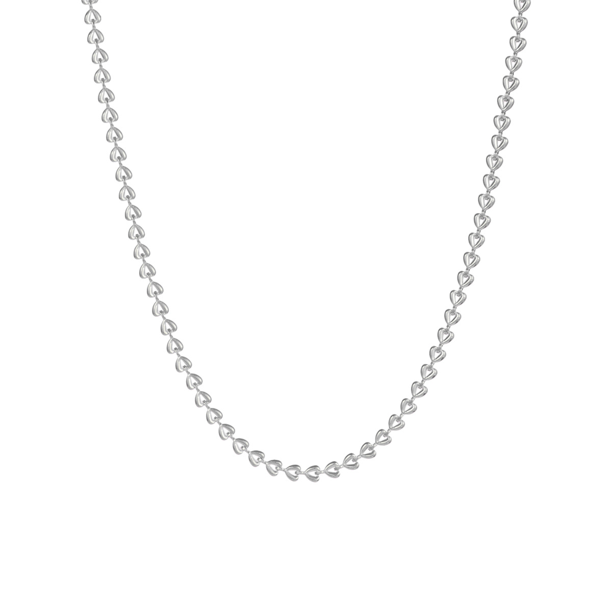 6g Weight Jewelry Set Classification 1 Piece Quantity Daily Occasion 304 Stainless Steel Material Heart Shape, Solid Color Pattern Women's Gender Chain Design Elegant Style Wholesale Jewelry Elegant Heart Shape Solid Color 304 Stainless Steel Chain Jewelry Set 2