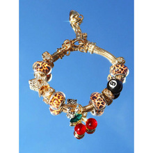 �羳���Q��Cherry #8 Billiard Ball Charm Bracelet 1pc Leopard