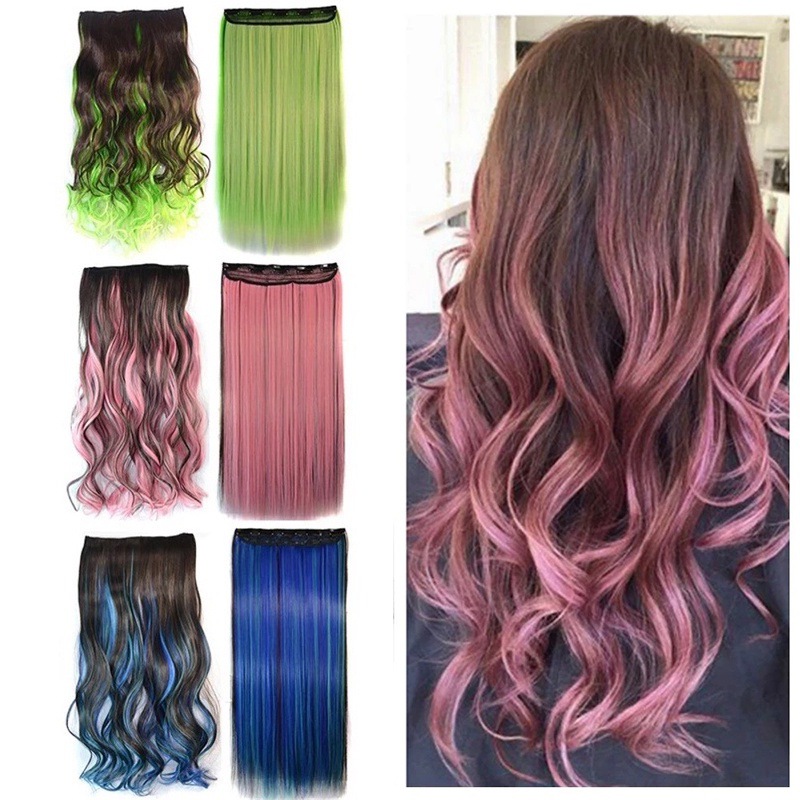 Synthetic hair  straight curly wigs curtains hair_voghion.com