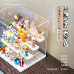 透明手办收纳盒亚克力展示盒防尘罩子盲盒收纳展示架跨境厂家