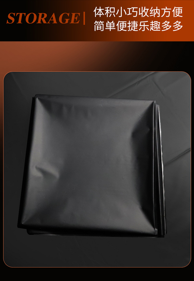 Waterproof Adult Bed Sheet PVC Black Protective Sheet for Intimate Play — detail image 8