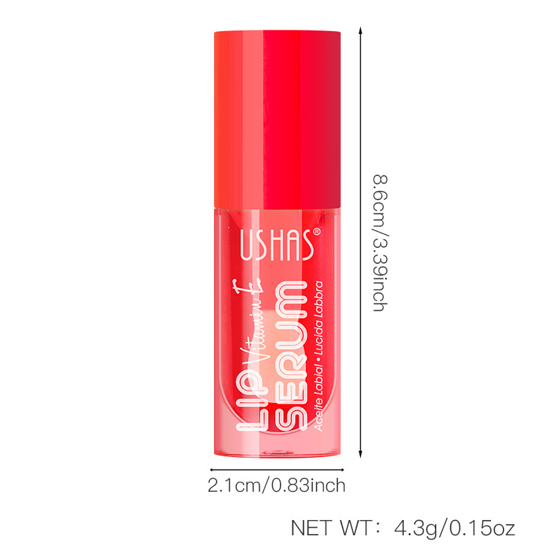 USHAS Europa y América Punto transfronterizo Venta caliente Bálsamo labial de brillo de labios de 6 colores Bálsamo labial hidratante nutritivo brillante