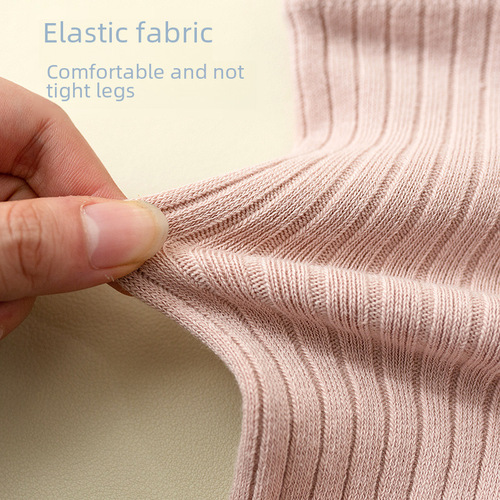 Children's socks Spring and Autumn Baby Leggings Children's Pantyhose 8 Colors Double Needles Korean Version Vertical Stripes Girls' Nine-Piece Pants