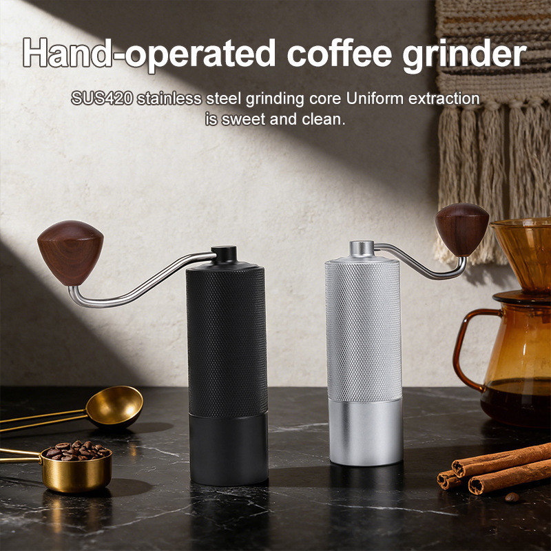 Hand-Cranked Coffee Grinder Cnc Grinding Core All-Aluminum Coffee Bean Grinder Portable Coffee Machine Home Manual Grinder Hand-Cranked Coffee Grinder Cnc Grinding Core All-Aluminum Coffee Bean Grinder Portable Coffee Machine Home Manual Grinder